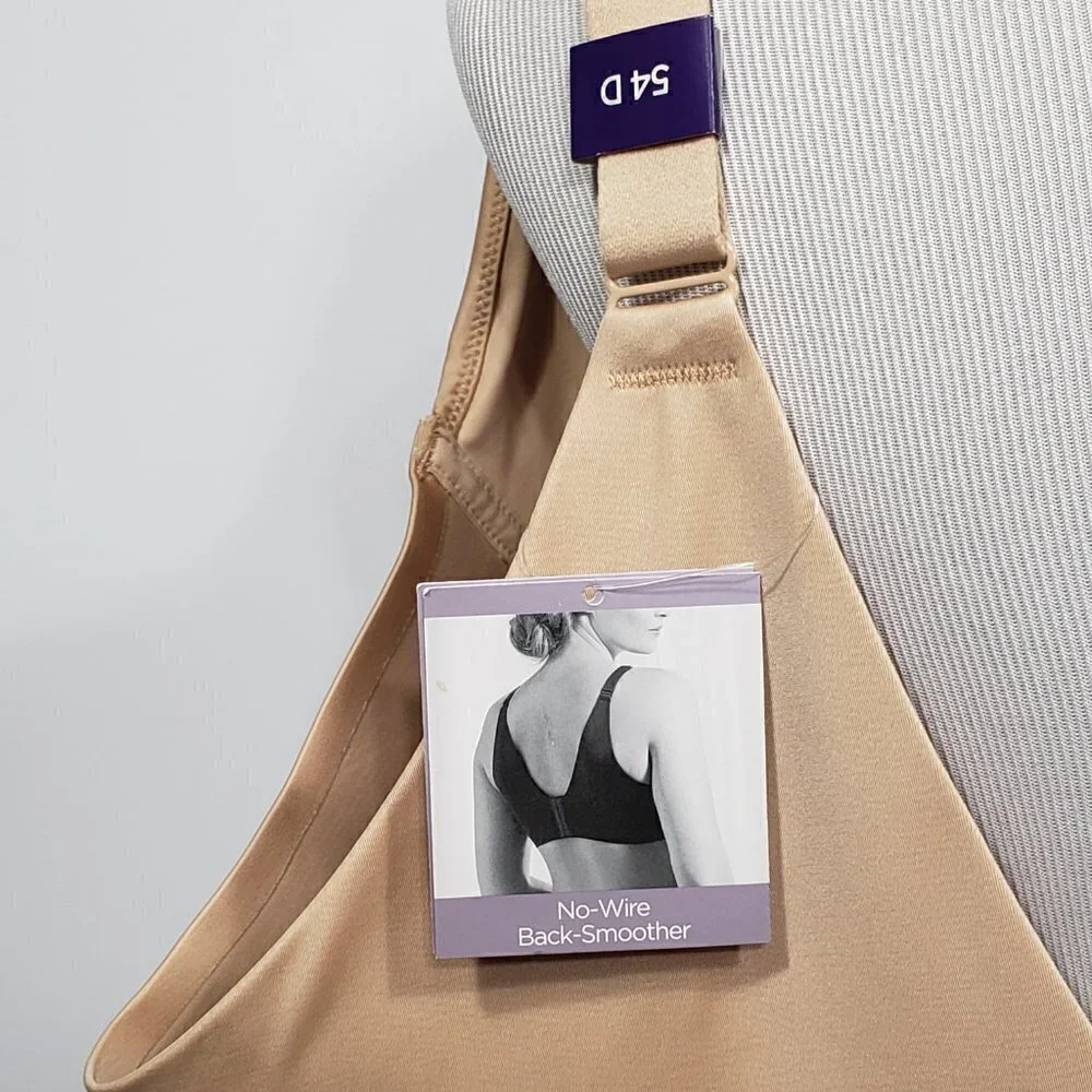 NWT  Catherines Intimates  Beige  No-Wire Back Smoother Bra  54D